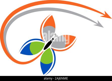 Schmetterling-logo Stockfoto