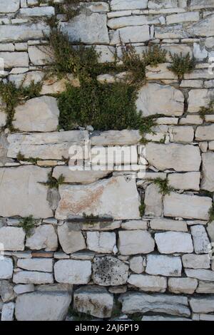 Steinmauer als Hintergrund Stockfoto