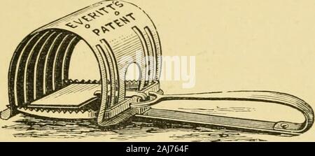 Frettchen: ihre Verwaltung in der Gesundheit und in der Krankheit mit Bemerkungen über ihren rechtlichen Status. -?,^-Abb., die mit großem Erfolg verwendet wurde. Es ist Everitts Patent Sicherheit Humane VerminTrap. Es sollte in der Mitte des EVERITTS SICHERHEIT HUMANE TRAP 165 Brücken verbinden von zwei Löcher oder Der covertto der Weide- oder Ackerland, an der Mündung des werden. Abb. 39. Die Abfluß Rohre, Kanäle, oder kleine Tunnels, wherestoats sind in der Gewohnheit des frequentieren, und, Asit ist bekannt Sie bevorzugen durch ein zu gehen Stockfoto