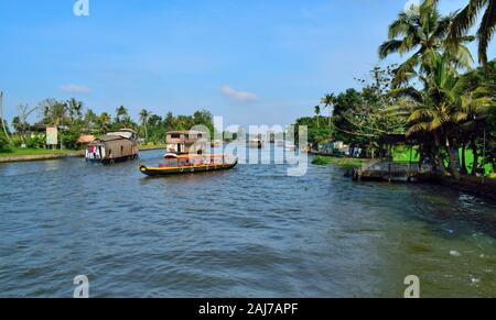 Backwaters von Kerala Stockfoto