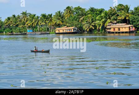 Backwaters von Kerala Stockfoto