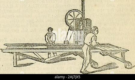 Die Gärtner' Chronik und Landwirtschaftliche Zeitung. HATCHERS BENNENDEN FLIESE, hergestellt und verkauft nur durch COTTAM und Hallen - Ingenieure, landwirtschaftliche Entscheidungsträger implementieren, &c., 2, Winsley-Street, Oxford Street, London. Dies ist die effizienteste Maschine, die für den Zweck der leeren Kacheln erfunden wurde. Ein beliebiges Fliese kann bemade Durch bloße Änderung der sterben, die sich in einem fewminutes getan werden kann. Es erfordert aber nur wenige Hände, nämlich ein Mann aud threeboys. Mit dieser Menge an Arbeit, das Produkt einer dayof 10 Stunden wird wie folgt, nämlich: - linch Durchmesser der Kachel, 11.000 1 1^ Zoll Durchm. von Ti Stockfoto