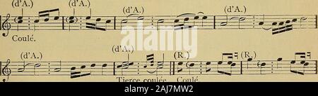 Ein Wörterbuch der musikalisch mit nach oben 9000 Deutsch, Englisch, Französisch, Italienisch, Latein und Griechisch Wörter und Sätze, die durch Regeln für die Aussprache des Italienischen, Deutschen und Französischen vorangestellt;. Rutsche. Chute et Pincé. Rutsche. (DA). Tierce coulée. Coulé. (Em. ?). Stockfoto