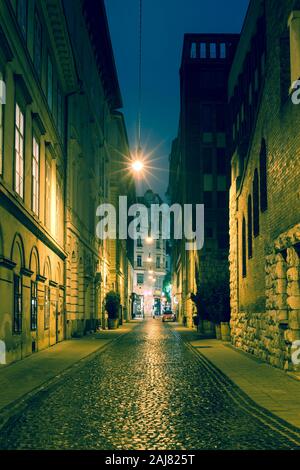 Cukor Straße in Budapest bei Nacht Stockfoto