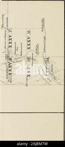 Ordnance Survey von Schottland, Bücher der Verweis auf die 25 Zoll Pfarrei Karten von Schottland, Vol 62, Nairn zu Rathven. LONDON: Gedruckt von George E. EYRE UND WILLIAM STOTTISWOODE, PKINTER 8 ZU DEN AM MEISTEN AUSGEZEICHNETEN MAJESTT QtJEENg. Für ihre MAJESTYS STATIONERY OFFICE. 1878-Preis ein Shilling, Sixpence. [7412.- 50. -7/78.] Ich oo CO UJ CO OO. Erläuterungen. Die Skala der Pfarrei Pläne ist die 1-2500 th der tatsächlichen Länge auf Denboden, und ist gleich 25 * 344 cm auf eine Meile, oder 3-157 Ketten zu einem Zoll, die sehr angenähert ist gleich ein quadratzoll ein Morgen, der Platz der 1-0018 Zoll, eq Stockfoto