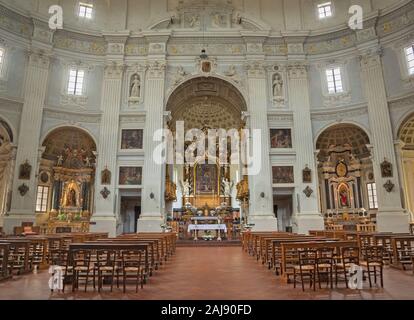PARMA, Italien - 16 April 2018: Der paintig Kirchenschiff der Kirche Chiesa della Santissima Annunziata. Stockfoto