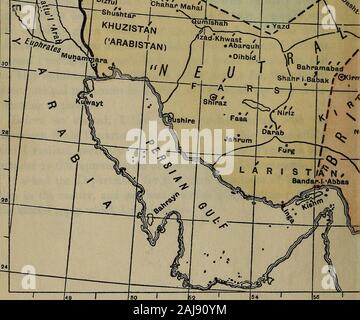 Die Einschnürende in Persien; eine Geschichte der europäischen Diplomatie und orientalische Intrige, in der Reprivatisierung von zwölf Millionen Mohammedanern, eine persönliche Erzählung geführt. Meer r" Chaha^ Maha? j3 eSftT ^^r I £ jc-o^y^^ ich Bujn §^^ l/hr Gumesh-Teppch^^. * * Aatarabad Jajarr Bistam Sab.  Shu 8 htg?r-t-- ^ arabische/STAN) Stockfoto
