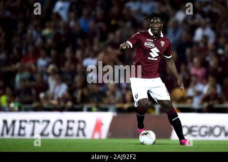 Alessandria, Italien. 25. Juli, 2019: Soualiho Meite von Torino FC in Aktion während der UEFA Europa League zweite Qualifikationsrunde Fußballspiel zwischen Torino FC und Debrecen VSC. Torino FC gewann 3-0 über Debrecen VSC. Credit: Nicolò Campo/Alamy Live Neue Stockfoto