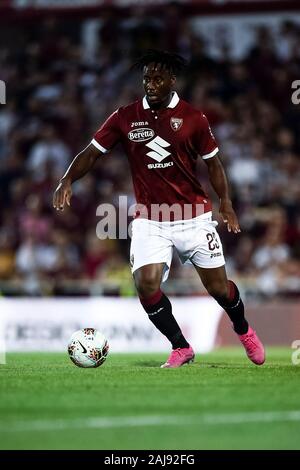 Alessandria, Italien. 25. Juli, 2019: Soualiho Meite von Torino FC in Aktion während der UEFA Europa League zweite Qualifikationsrunde Fußballspiel zwischen Torino FC und Debrecen VSC. Torino FC gewann 3-0 über Debrecen VSC. Credit: Nicolò Campo/Alamy Live Neue Stockfoto