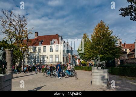 Brügge, Belgien - Oktober 6, 2018: arentshuis ist ein neoklassizistisches Gebäude aus dem letzten Viertel des 18. Jahrhunderts, und ist heute ein Museum über die Malerei Stockfoto