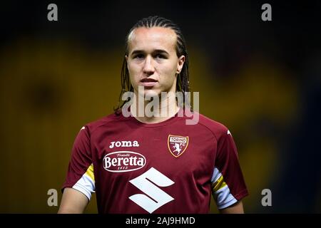 Parma, Italien. 1 September, 2019: Diego Laxalt von Torino FC sieht vor der Serie ein Fußballspiel zwischen Atalanta BC und Torino FC. Torino FC gewann 3-2 über Atalanta BC. Credit: Nicolò Campo/Alamy leben Nachrichten Stockfoto