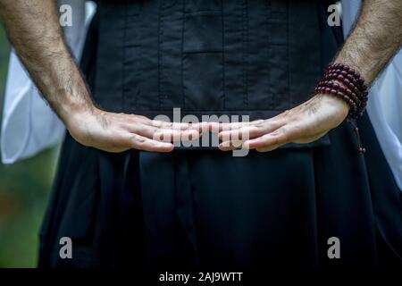 Zen sesshin (Retreats) in Paris, Frankreich Stockfoto