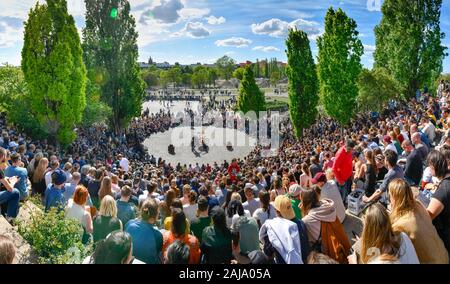 Karaoke am Mauerpark, Prenzlauer Berg, Pankow, Berlin, Deutschland Stockfoto