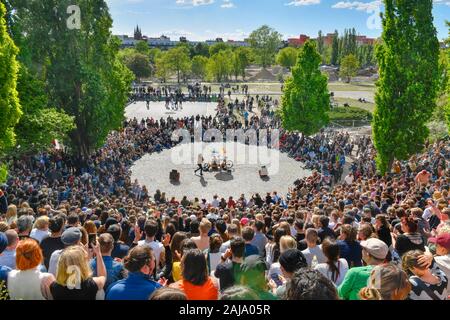 Karaoke am Mauerpark, Prenzlauer Berg, Pankow, Berlin, Deutschland Stockfoto