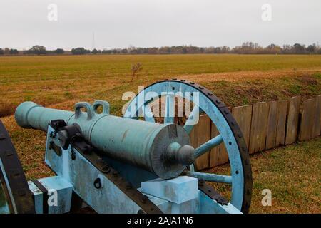 Chalmette Schlachtfeld, Ort der Schlacht von New Orleans, Jean Lafitte National Historical Park Stockfoto