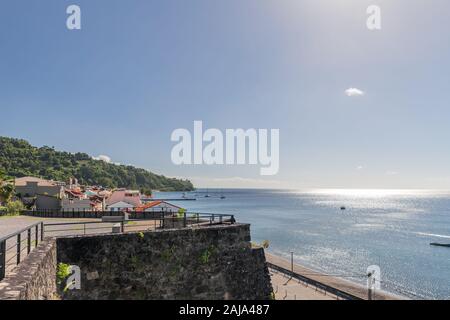 Ruinen nach Vulkanausbruch in Saint-Pierre, Martinique, Frankreich Stockfoto