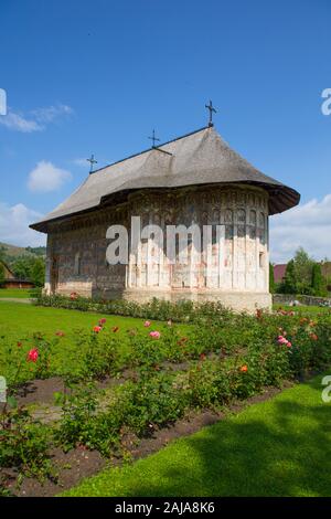 Kloster Humor, 1530, bemalten Klöster, UNESCO-Weltkulturerbe, Manastirea Humorului, Suceava, Rumänien Stockfoto