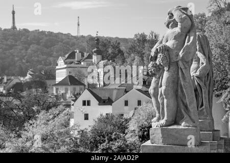 Prag, tschechische Republik - 12. Oktober 2018: Die Ledeburska Garten unter der Burg. Stockfoto