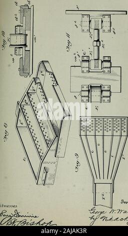 , Berufungsgericht der USA für den 9. Circuit. ^^t^ cIltuo ot (kein Modell.) Nr. 513,849. G. W. WAITT. Erz KONZENTRATOR. Blatt 4 - Blatt 4, patentierte Jan. 30, 1894 .. Vtn/Vt rvl &Lt;2&lt; ^^c^United States Patent Office. GEORGE W. WAITT, VON SAN FRANCISCO, Kalifornien, zedent zu fördert. DENNIS. Von Kingman, Arizona. ^^^^t.h, Erz-KONZENTRATOR. Spezifikation, die als Bestandteil der Buchstaben Patent Nr. 513.849, vom Januar 30,1894. Anmeldung 25 Mai, 1893. Seriennummer, 475,515. rNo Modell.) Für alle, die es interessiert:. Werden Es ist bekannt, dass ICH, George W. Waitt acitizen der Vereinigten Staaten, wohnhaft in Stockfoto