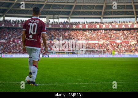 Turin, Italien, 27. Oktober, 2019: Iago Falque von Torino FC abgebildet ist während der Serie ein Fußballspiel zwischen Torino FC und Cagliari Calcio. Das Match endete mit einem 1-1 Unentschieden. Credit: Nicolò Campo/Alamy leben Nachrichten Stockfoto