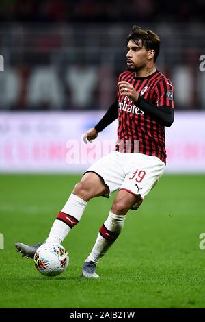 Mailand, Italien - 31 Oktober, 2019: Lucas Paqueta des AC Mailand in der Serie A Fußballspiel zwischen AC Mailand und SPAL. Der AC Mailand gewann 1-0 über SPAL. Credit: Nicolò Campo/Alamy leben Nachrichten Stockfoto