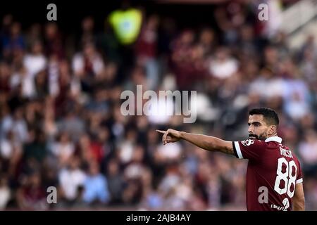 Turin, Italien, 27. Oktober, 2019: Tomas Rincon of Torino FC Gesten während der Serie ein Fußballspiel zwischen Torino FC und Cagliari Calcio. Das Match endete mit einem 1-1 Unentschieden. Credit: Nicolò Campo/Alamy leben Nachrichten Stockfoto