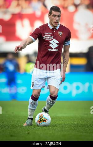 Turin, Italien, 27. Oktober, 2019: Andrea Belotti von Torino FC in Aktion während der Serie ein Fußballspiel zwischen Torino FC und Cagliari Calcio. Das Match endete mit einem 1-1 Unentschieden. Credit: Nicolò Campo/Alamy leben Nachrichten Stockfoto