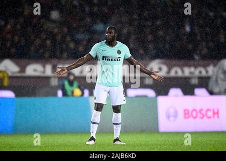 Turin, Italien - 23. November 2019: Romelu Lukaku des FC Internazionale reagiert während der Serie ein Fußballspiel zwischen Torino FC und FC Internazionale. FC Internazionale gewann 3-0 über Torino FC. Credit: Nicolò Campo/Alamy leben Nachrichten Stockfoto