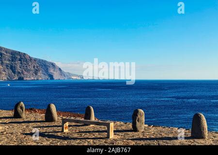 Blick auf die Berge in der Nähe von Punto Teno Leuchtturm im Norden - Westküste von Teneriffa, Kanarische Inseln Stockfoto