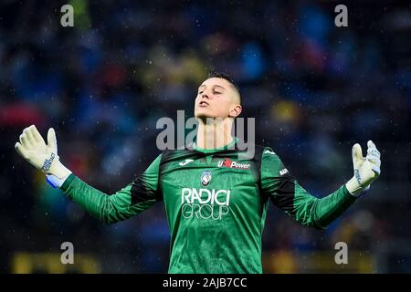 Bergamo, Italien - 23. November 2019: Pierluigi Gollini von Atalanta BC reagiert während der Serie ein Fußballspiel zwischen Atalanta BC und Juventus Turin. FC Juventus gewann 3-1 über Atalanta BC. Credit: Nicolò Campo/Alamy leben Nachrichten Stockfoto