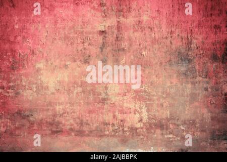 Reale wand hintergrund, pink Grunge Textur. Stockfoto