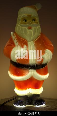 Antike beleuchtete Santa Claus Lampe aus den 1950er Jahren [ Weihnachtsmann ] Stockfoto