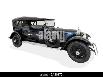 Rolls Royce Silver Ghost. Ein silbernes Gespenst aus dem Jahr 1914 im Frick Art and Historical Center, Pittsburgh, Pennsylvania, USA Stockfoto