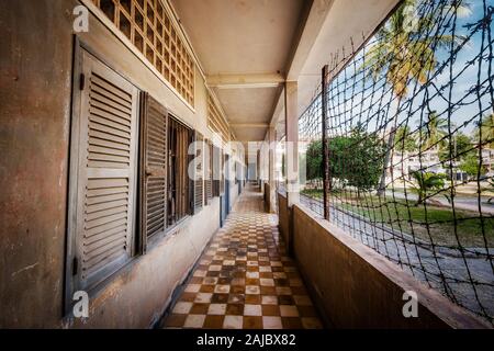 Tuol Sleng Genozidmuseum S-21 in Phnom Penh, Kambodscha. Stockfoto