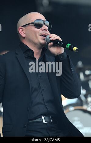 Rho (Milano) Italien 07/05/2012: Pitbull im Konzert während der musikalischen Ereignis Heineken Jammin' Festival". Stockfoto