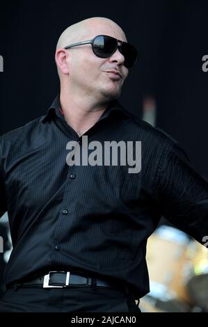 Rho (Milano) Italien 07/05/2012: Pitbull im Konzert während der musikalischen Ereignis Heineken Jammin' Festival". Stockfoto