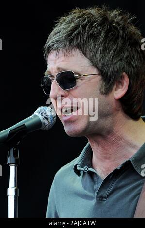 Rho (Milano) Italien 07/05/2012: Noel Gallagher's Hoch fliegende Vögel im Konzert während der musikalischen Ereignis Heineken Jammin' Festival". Stockfoto