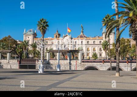 Barcelona, Spanien - 2 November, 2019: Captaincy Allgemein (Spanisch: Palacio de la Capitania Allgemein), dem Sitz der allgemeinen Kontrolle der Armee Stockfoto