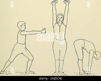 Eine Abhandlung über die orthopädische Chirurgie. Abb. l 2.^. Abb. 126. Abb. 127.. 190 OBTHOPEDIC SUBGEB ¥. 6. Glocken in tlie Position der Übungen ISTo. 3 und ISTo. 4. Thearms vollständig ausgefahren sind abwechselnd über dem Kopf. 10 totwenty Zeiten (Abb. 120). 7. Glocken vor dem Oberschenkel, Unterarme pronated und bellsalternately auf Höhe der Schultern, die Ellbogen andAvrists festgelegt werden. Zehn bis zwanzig Mal (Abb. 121). 8. Die Arme entführt im rechten Winkel zum Körper, die bellsrotated raj) untätig und gewaltsam Vorwärts und Rückwärts, die elbowsbeing behoben. Fünf bis zehn Mal (Abb. 122). 9. Die Arme entführt Stockfoto