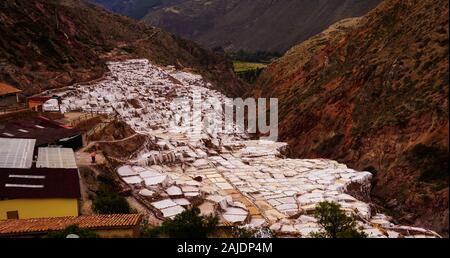 Salineras de Maras Peru Cusco Stockfoto