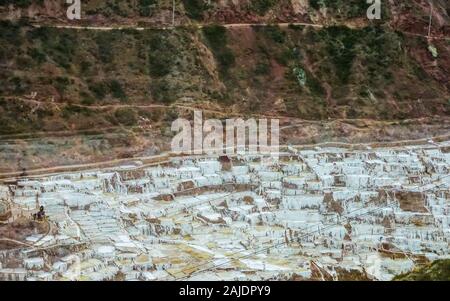 Salineras de Maras Peru Cusco Stockfoto
