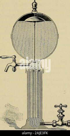 Ein Handbuch der Hygiene und sanitären Einrichtungen. Berkfeldt Filter angebracht. oder die Kanalisation, das erste Wasser durch den Filter afterthis getan wird auch verworfen. In solchen Filtern thequantity der Filterung Material sollte ausreichen, um purifythoroughly das Wasser passiert, und doch shouldnot so schwer werden, dass die Rückseite oder Waschen können Aktuelle - es nicht anheben, und trennen Sie die Partikel, so dass durch ihre SCOUR-ing, die bei einer anderen Sie können gereinigt und alle Schmutz ausgewaschen werden. Diese Filter, auch, kann so ar-reichten, dass eine kleine Menge ein Gerinnungsmittel, wie Alaun, ist die Verwendung von COAGUL Stockfoto