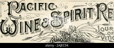 Pacific Wein und Geist. ^ INLVAMCi an PHCA NKW Kxpositios Vriii. ix, 1892, und Uolumiiias I. XI-iisirio, llluA&lt;;;;;;;; o ist. i:!. EISE | M VIJMEYARD CO-Pionier PROnrCERS von - • ^1^^ aZ^ET YJU^1 jEA 5 ect Ati.L, Sond für Preis Listand Proben. , OfTicc, 12 Steveusou Straße. S. F. IAN FRANCISCOf^ "Bibliothek. Stockfoto