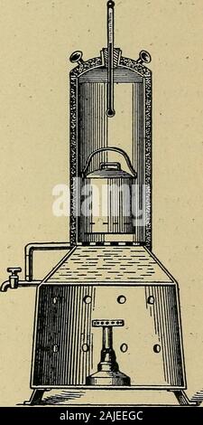 Ein Handbuch der Hygiene und sanitären Einrichtungen. Dampfsterilisator, Muster der Koch. Als Grundlage für eine Reihe von Kultur - Medien können wir usebeef-Brühe oder Bouillon, die eine Flüssigkeit ist besonders gefallen - in der Lage, das Wachstum von Bakterien, sie enthält eine abundanceof Albumin in Lösung. Wenn ein fester Medium ist erwünscht, entweder Gelatine oder Agar-agar (a Gelatine - wie die Substanz, ob - aus Japan wörtlich) kann zu Bouillon, givingnutrient Gelatine und Nährstoff Agar-Agar hinzugefügt werden. Von diesen, die DIFFERENZIERUNG DER ARTEN. 45 Gelatine hat einen Schmelzpunkt unterhalb der Temperatur von Thehuman Körper, während die von Agar oben ist; folglich haben wir Stockfoto