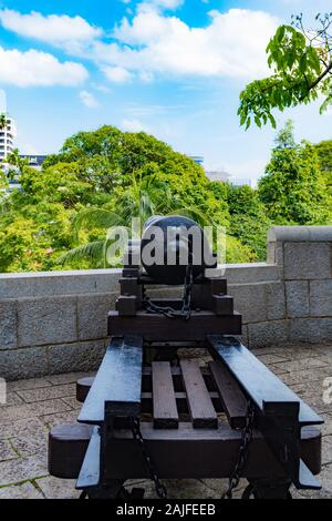 Kanonen von Fort Canning, Singapur Stockfoto