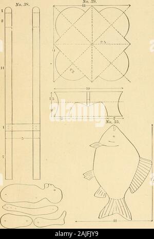 Die sloyd System aus Holz, mit einer kurzen Beschreibung des Eva Rodhe Modellreihen und eine historische Skizze der Entwicklung der manuellen Ausbildung Idee;. Das EVA RODHE MODELLE 233 Nr. 38. -^ Ich. - ZM EVA RODHES MODELL Serie Nr. 48. Stockfoto