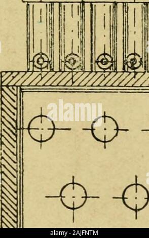 Die Herstellung von Gummiwaren: ein praktisches Handbuch für den Einsatz von Herstellern, Chemiker und andere. Abb. 57. mechanisch in eine Richtung getrieben. Zwischen den Walzen unddie Kammer eingeführt wird, eine Apparatur, die verbunden Abb. I I I!, ist. Stockfoto