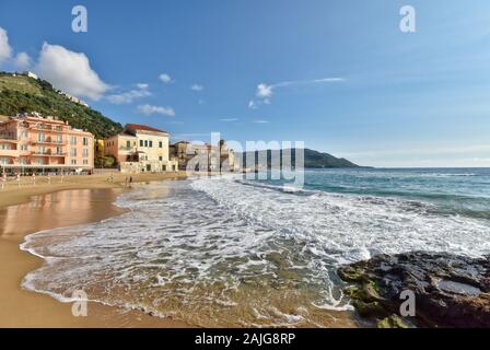 Marina Piccola, Santa Maria von Castellabate, Salerno, Kampanien, Italien Stockfoto