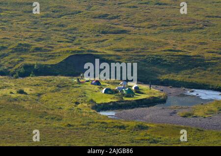 Wildcamping in den schottischen Highlands, Schottland, Großbritannien Stockfoto