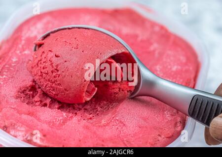 Erdbeereis Stockfoto